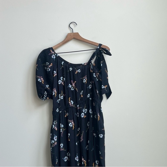 Rebecca Taylor Natalie Jumpsuit Silk One Shoulder Blue Floral Coquette feminine - Picture 13 of 16